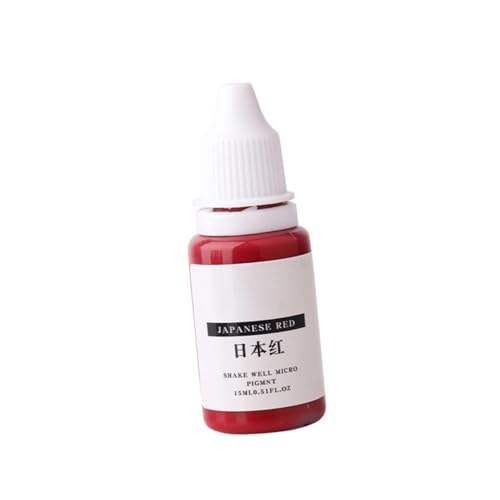 PACKOVE Professionelles Halbpermanentes Pigment Tattoo Farbe Japanisch Rot Hochkonzentriertes Makeup Ink für Augenbrauen Lippen und Eyeliner Natürliche Farbanpassung Schnelles von PACKOVE