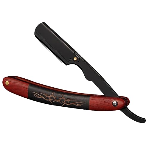 PACKOVE Rasierwerkzeug Aus Ebenholz Rasiermesser Aus Rostfreiem Stahl Klappbarer Rasierapparat Rasierutensilien Friseurwerkzeug Aufbewahrungskoffer Für Die Haarrasur von PACKOVE