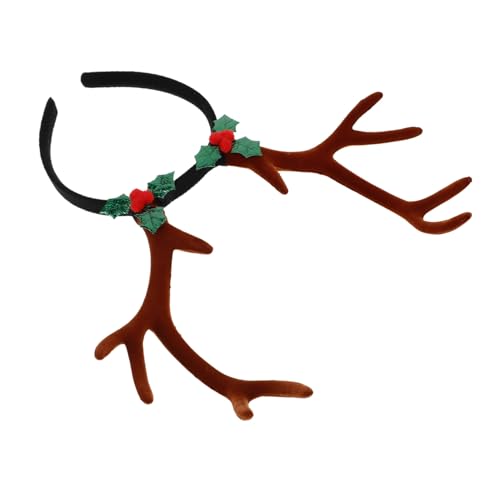 PACKOVE Rentiergeweih-stirnband Aus Fleece Verstellbar Für Kostümpartys Und Weihnachtsaufführungen Realistisches Design Geeignet Für Erwachsene von PACKOVE