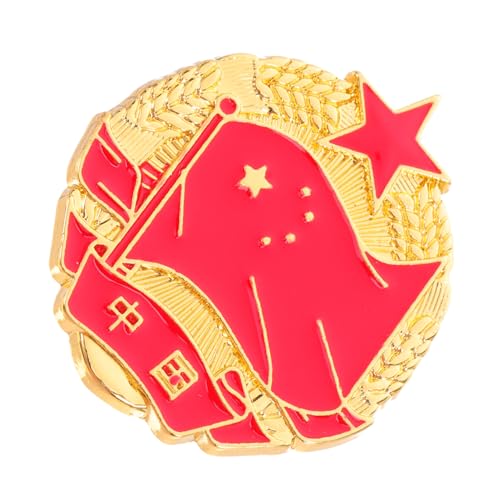 PACKOVE Anstecknadel Mit China-flagge Metall Vintage-design Patriotisches Symbol Kleidungsdekor Reise-souvenir Flaggen-anstecknadel Geschenkidee Hut-accessoire Rucksack-brosche von PACKOVE