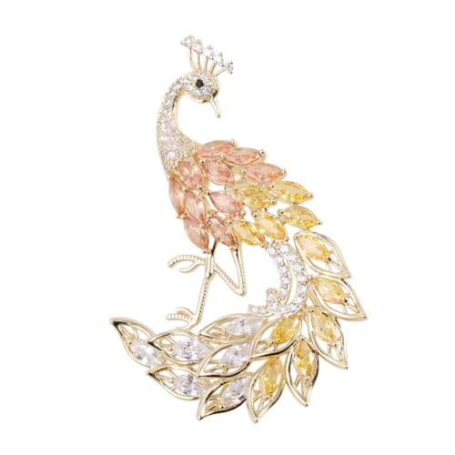 PACKOVE Retro Damen Brosche Wasserfall Design Premium Bunter Kristallstein Langlebige Legierung Eleganter Schmuck für Hochzeit Party Abendkleid Modisches Accessoire für Frauen von PACKOVE