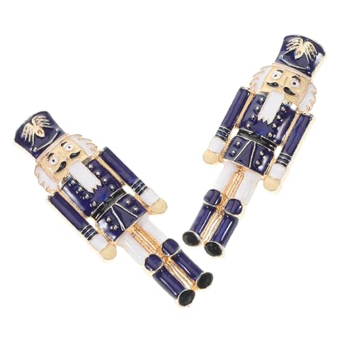 PACKOVE Retro Nutcracker Ohrstecker Langlebiger Legierung mit Glänzendem Emaille Finish Britisch Inspiriertes Design Boho Ästhetisch Ohrringe für Festliche Anlässe und Partygeschenke von PACKOVE