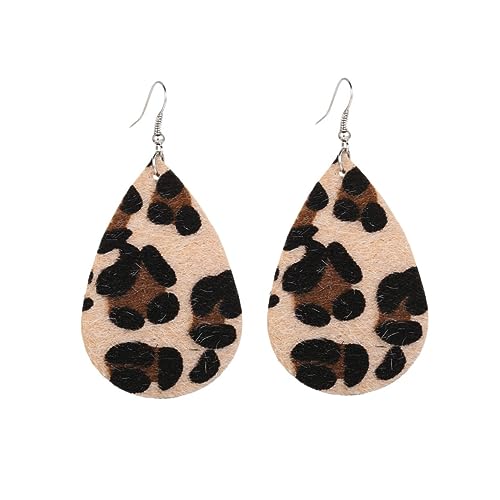 PACKOVE teardrop earrings leoparden ohrringe Tropfenförmige Ohrringe Kunstleder-Ohrringe leder baumeln Mode-Ohrringe Ohrstöpsel Damen Ohrringe Wassertropfen Frau von PACKOVE