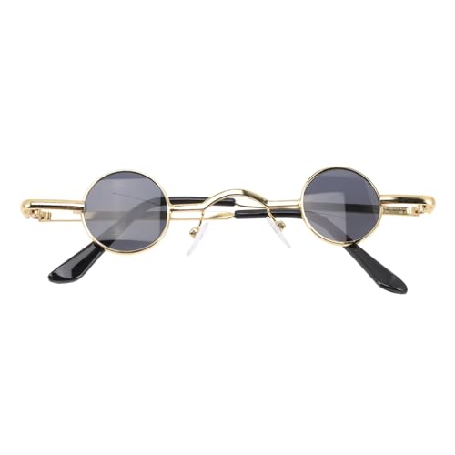 PACKOVE Retro Punk Sonnenbrille Damen Herren UV Schutz Metallrahmen Kleine Runde Vintage Circle Sonnenbrille für Party Strand Urlaub Alltag PACKOVE Retro Punk Sonnenbrille Damen Herren UV Schutz Metallrahmen Kleine Runde Vintage Circle Sonnenbrille für Party Strand Urlaub Alltag von PACKOVE