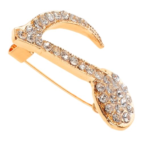 PACKOVE Rhinestone Brosche Musiknote Vintage Retro Anstecknadel mit Feiner Verarbeitung für Jacke Kleid Hut Accessoire für Musikliebhaber und Modefans von PACKOVE