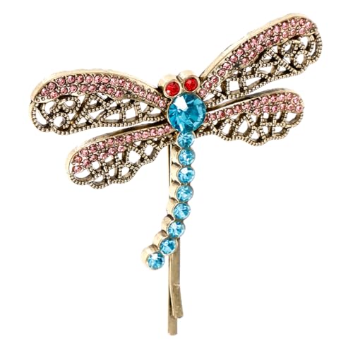 PACKOVE Rhinestone Dragonfly Haarklammer für Damen Eleganter Haarschmuck mit Kristallbesatz Haarspange Vielseitiges Accessoire für Hochzeit Party und Alltag Vintage Inspirierte Barrette von PACKOVE
