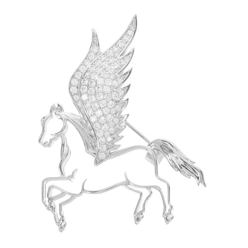 PACKOVE Rhinestone Pferdebrosche Chinesisches Neujahr Tierzeichen Anstecknadel für Damen und Herren Eleganter Tierabzeichen Schmuck Dekorative Brosche für Hut Jacke Rucksack und Anzug von PACKOVE