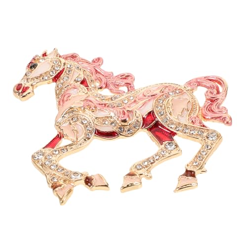 PACKOVE Strasspferdebrosche Aus Zinklegierung Tierbrosche Für Damen Reversnadel Mit Strass-verarbeitung Dekoratives Accessoire Für Kleidung Vielseitige Partyschmucknadel von PACKOVE