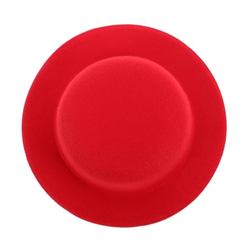 PACKOVE Rotes Kleines Lolita Puppenhut aus Weichem Plüsch Handgefertigt Modisch Vielseitig Warm und für DIY Basteln Puppenkleidung Cosplay und Festliche Anlässe von PACKOVE