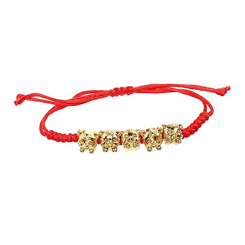 PACKOVE Rotes Knoten Armband Tiger Jahr Schutzarmband Rot Seil Glücksbringer Für Damen Herren Traditionell Handgefertigt Feng Shui Schmuck von PACKOVE