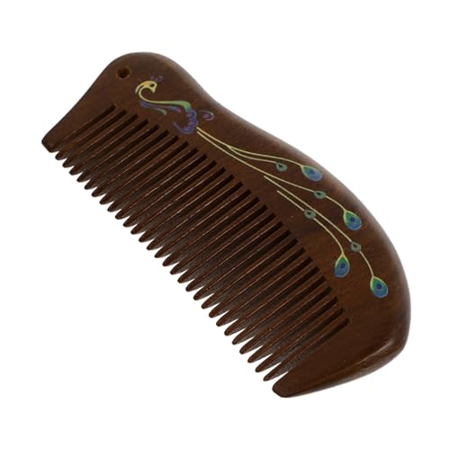 PACKOVE Sandelholz Kopfhaut Massage Kamm Handgemacht Holz Massagekamm Für Frauen Männer Erwachsene Tragbarer Vintage Holzkamm Modekamm Holzkamm Massagekamm von PACKOVE