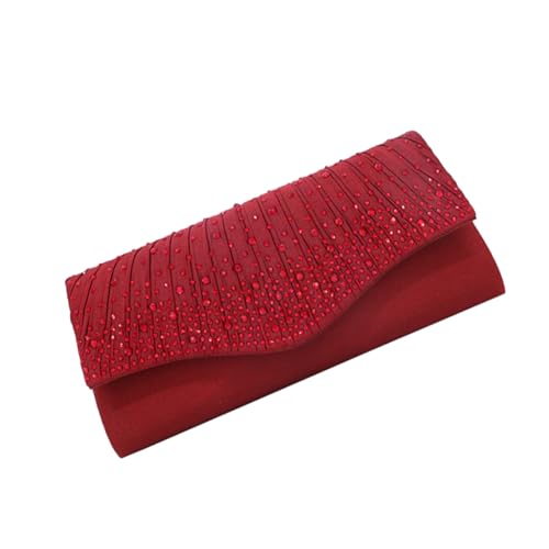 PACKOVE Satin Strass Handtasche Magnetische Abendkupplung für Hochzeiten Partys und Besondere Anlässe für Handy Lippenstift und Kleine Gegenstände von PACKOVE