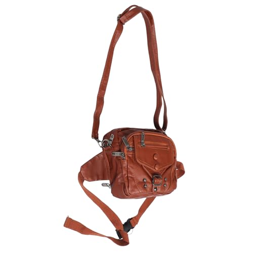 PACKOVE Schicke Pu umhängetasche Damen mit Verstellbarem Schultergurt Leichter Multifunktionaler Crossbody Bag für Arbeit Reisen und Alltag Vielseitige Schultertasche mit Mehreren Fächern von PACKOVE
