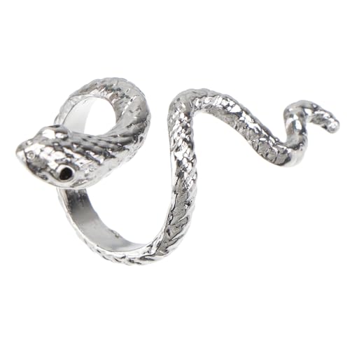 PACKOVE Schlangenring Damen Zinklegierung Modisch Kreatives Design Verstellbar Langlebig Schmuck von PACKOVE