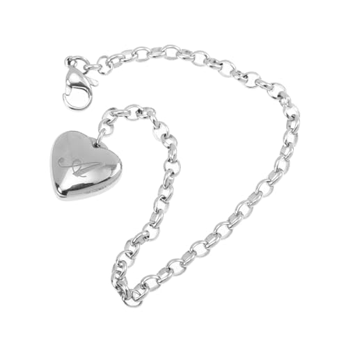 PACKOVE Schlichtes Damen Armband mit Herz Anhänger Modisch und Langlebig Verstellbare Kette Elegantes Schmuckstück für Alltag und von PACKOVE