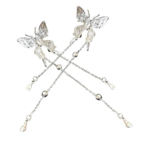 PACKOVE Schmetterling Ohrstecker Damen Silber mit Quaste Filigrane Schmuckaccessoires Leichte Ohrringe für Frauen Geschenkidee für Geburtstag und Festlichkeiten PACKOVE Schmetterling Ohrstecker Damen Silber mit Quaste Filigrane Schmuckaccessoires Leichte Ohrringe für Frauen Geschenkidee für Geburtstag und Festlichkeiten von PACKOVE