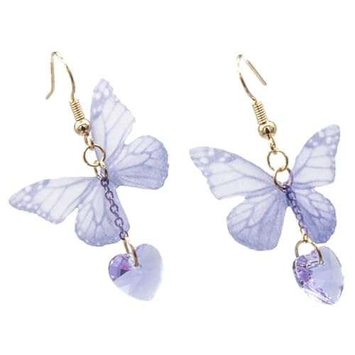 PACKOVE Schmetterlings ohrringe aus Stoff Leichte Damen hänger Modische Langlebige Textil accessoires Komfortabel für Alltag und Festlichkeiten von PACKOVE
