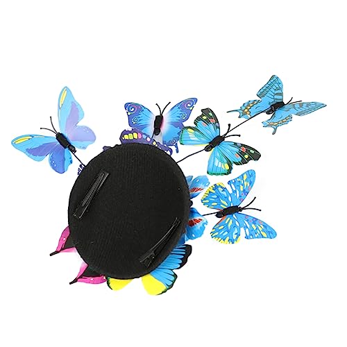 PACKOVE Schmetterlingskopfblume Fascinator-kopfbedeckung Cosplay Haarspange Stirnbänder Schmetterlinge Haarschmuck Kopfbedeckungen Für Abschlussballpartys Mädchen Bilden Ziemlich Metall von PACKOVE