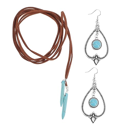 PACKOVE Schmuckset für Damen Bohemian Halskette und Ohrringe Accessoire für Festlichkeiten und Alltag Romantisches für Frauen für Hochzeiten und Besondere Anlässe von PACKOVE