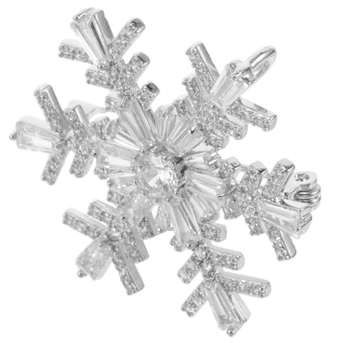 PACKOVE Schneeflocken-Brosche mit Funkelnden Strasssteinen Leichte und Stilvolle Anstecknadel für Damen und Herren Vielseitiges Schmuckaccessoire für Hemden Mäntel Hochzeiten und Festliche von PACKOVE
