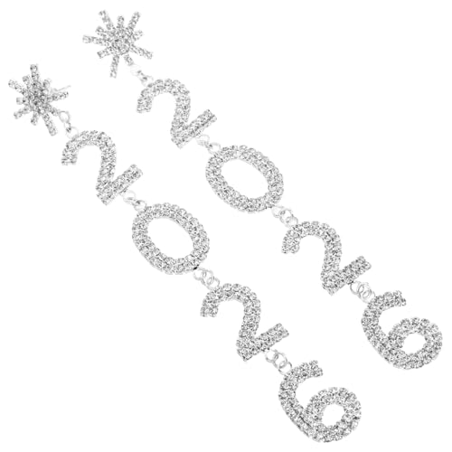 PACKOVE Schneeflocken-ohrringe Baumelnd Aus Strasssteinen Winterdesign Für Damen Leicht Und Komfortabel Party-accessoires Geschenkidee Für Feiertage von PACKOVE