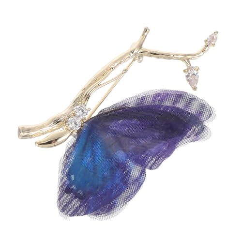 PACKOVE Schöne Schmetterling Brosche Pin mit Strasssteinen Vielseitiger Schalclip und Anstecknadel für Kleider Schals Jacken Modisches Accessoire für Hochzeiten Brautjungfern und Festliche von PACKOVE