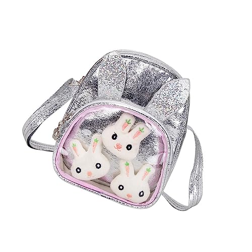 PACKOVE Schultertaschen Mini-Crossbody-Handy-Geldbörse Tasche im Cartoon-Kaninchen-Design Dirndl günstig Mini-Umhängetasche Büchertaschen für Kinder Glitzernde Kindertasche tragbar von PACKOVE