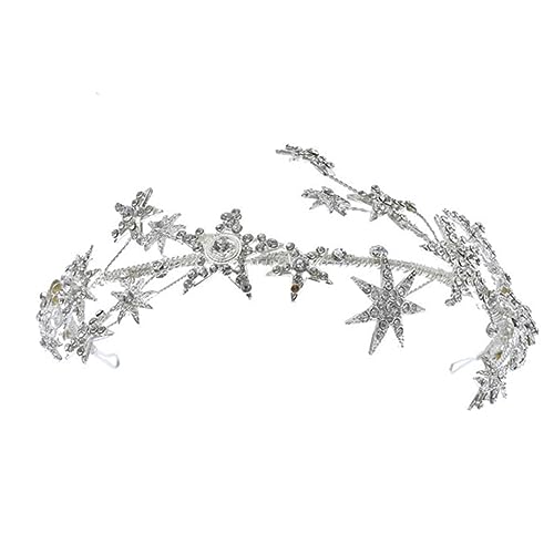 PACKOVE Silberne Damen Brautkrone mit Funkelnden Wassersteinen Verstellbar und Komfortabel für Hochzeit Geburtstag und Festliche Anlässe Hochwertiges Langlebiges Material Auffälliges von PACKOVE