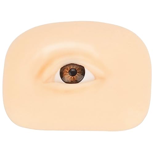 PACKOVE Simulierte Augen Make Up Trainingshaut aus Silikon Waschbare Lidschatten Übungshaut für Eyeliner Training Rechtes Auge für Make Up Profis und Anfänger von PACKOVE