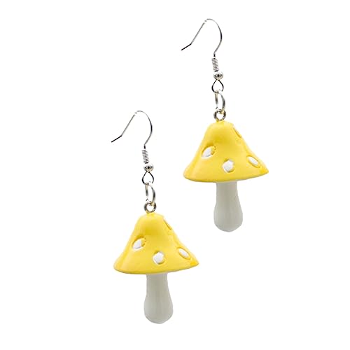PACKOVE Simulierte Pilz Ohrringe Damen Ohrhänger aus Kunststoff Kreatives Modisches Design Allergikerfreundlich Auffälliger Schmuck für Alltag und von PACKOVE