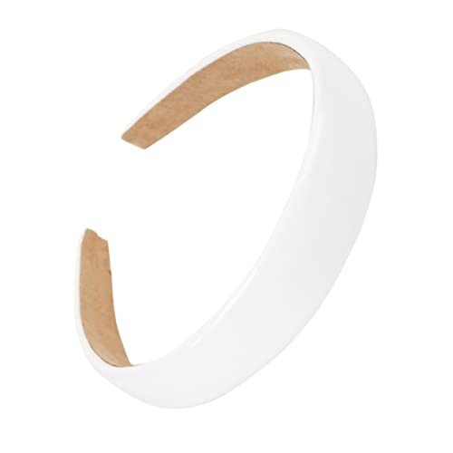 PACKOVE Einfarbiges Rutschfestes Haarband aus PU Leder für Damen Breites Stirnband Leicht und Bequem für Alltag und Feste Haarreif für Frauen von PACKOVE