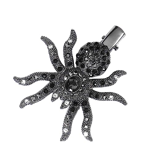 PACKOVE Spinne Haarnadel Bunt Funkelnd Spinnennetz-haarspange Spinnen-haarspangen Spinnennetz-haarnadeln Clip Haarspangenperlen Kinderhaaraccessoires Für Mädchen Strass Black von PACKOVE