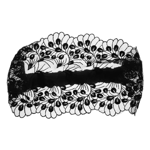 PACKOVE Spitzen Stirnband Mit Blumenmuster Breit Damen Haarband Anti-rutsch Für Hautpflege Make-up Und Mode Spa Kirche Böhmisch Breites Kopftuch Bandana Kopftücher von PACKOVE