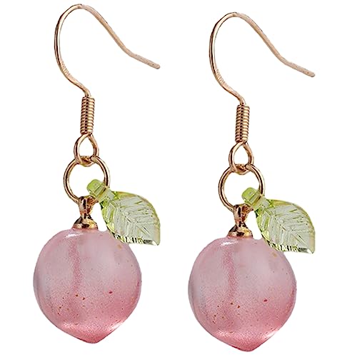 PACKOVE Statement Ohrringe Damen Pfirsich Ohrhänger Niedlich Baumelnde Ohrschmuck Allergiefrei Langlebig Farbtöne Für Teenager Mädchen von PACKOVE
