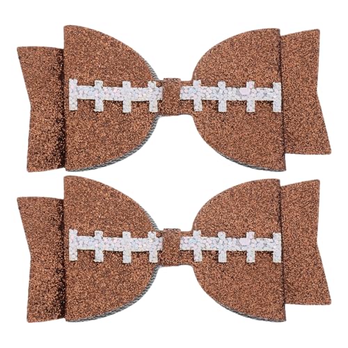 PACKOVE Stilvolle American Football Haar Bögen Mädchen Haar Clips Sport Thema Bowknot Haarnadeln von PACKOVE