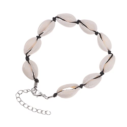 PACKOVE Silberkette Frauen Muschel Perlen Fußkettchen Armband Strang Armbänder Boho-schmuck Für Frauen Armband Golden Armband Für Frauen Freundschaft Fräulein Das Kreuz von PACKOVE