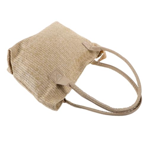 PACKOVE Gewebte Tragetasche Für Damen Handgewebte Sommerhandtasche Große Schultertasche Aus Stroh Strandtasche Für Täglichen Gebrauch von PACKOVE