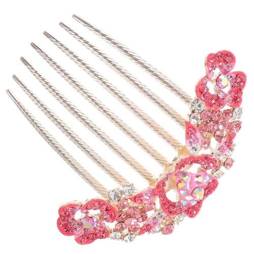 PACKOVE Strass-Blumen-Haarspange Hochzeit Braut Bogen Spitze Bobby Haarseite Kamm Junggesellin Haarkamm für Damen, Accessoires für feines Haar haarschmuck Haarkämme für Frauen Strasssteine von PACKOVE