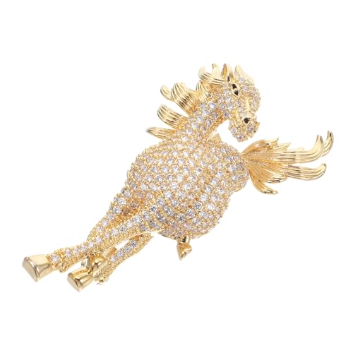 PACKOVE Strass Brosche Accessoire Kleidernadel Anstecknadeln Strass Brosche Accessoires Pferd Schmuck Golden von PACKOVE
