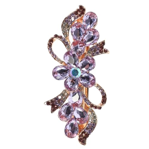 PACKOVE Haarspange Mit Strasssteinen Aus Metall Für Damen Formelle Anlässe Hochzeit Frühlingsstylings Geschenkidee von PACKOVE