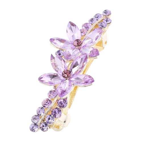 PACKOVE Blumenhaarspange Aus Metall Mit Strasssteinen Dekorative Frühlings-haarspange Für Damen Und Mädchen Süße Haarspange Für Kostümpartys Und Alltag von PACKOVE