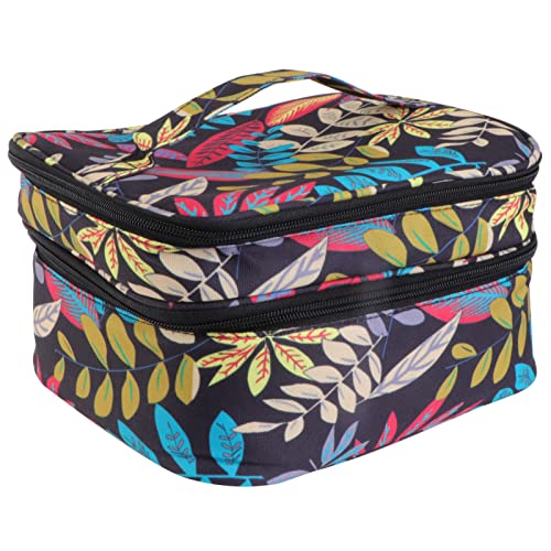 PACKOVE Stylische Nagellack Aufbewahrungstasche Doppelschichtiger Organizer Für Reisen Fächer Große Kapazität Praktische Kosmetiktasche Für Nageldesign Und Zubehör von PACKOVE