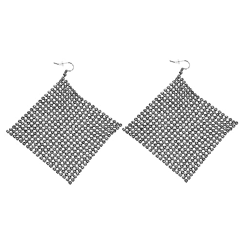 PACKOVE Strass Ohrhänger Für Frauen Lange Ohrringe Mit Strass Weibliches Ohr Accessoire Tropfenförmiger Ohrschmuck Aus von PACKOVE