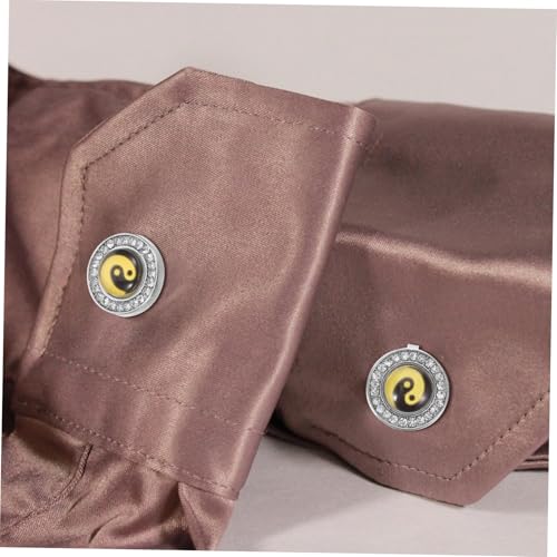 PACKOVE Tai Chi Cufflinks Dekorative Deckung Manschettenknopfs Manschettenknopfabdeckungen Kleidung Verzierungen Dekorative Knöpfe Für Hemden Knopfüberzüge Für Hemden Zinklegierung von PACKOVE