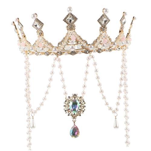 PACKOVE Tiara-krone Mit Strass-quasten Für Mädchen Zarte Quastenkrone Stilvolles Kopfschmuck-dekor Leicht Und Tragbar Für Geburtstage Und Partys von PACKOVE