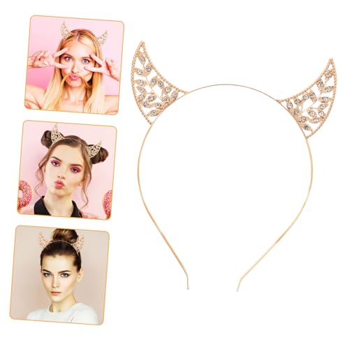 PACKOVE Hörner Stirnband Für Erwachsene Aus Metalllegierung Cosplay-haaraccessoire Mit Hornkopfschmuck Party-kopfschmuck Für Frauen von PACKOVE