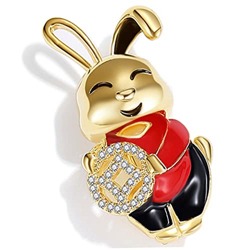 PACKOVE Häschen Brosche Aus Kupfer Und Für Damen Tier-clips Ostergeschenk Für Frauen Und Mädchen Kragennadel Zum Anstecken Kleidung von PACKOVE