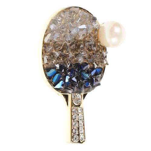 PACKOVE Tischtennis Brosche Pin Strass Sport Abzeichen für Kleidung Pullover Hüte Einzigartiges Design Langlebig für Tischtennis Fans von PACKOVE