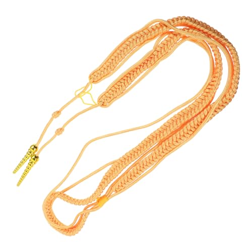 PACKOVE Traditionelle Geflochtene Schulterkordel Goldene Aiguillette für Einheitliche Bühnenauftritte Schulterklappen Formelles Kleid-Accessoire von PACKOVE