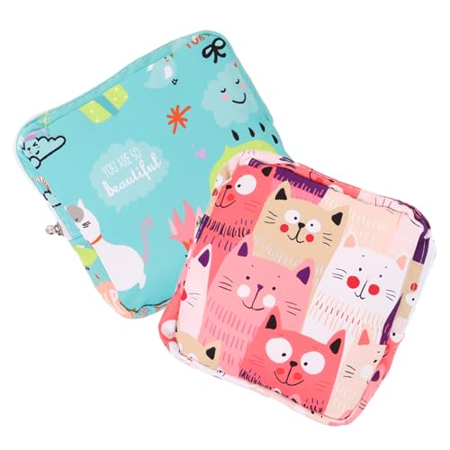 PACKOVE Tragbare 2 Stück Damenbinden Aufbewahrungstasche Wasserfeste Tampon Reise Tasche Organizer für Hygienartikel Kulturtasche für Damen von PACKOVE